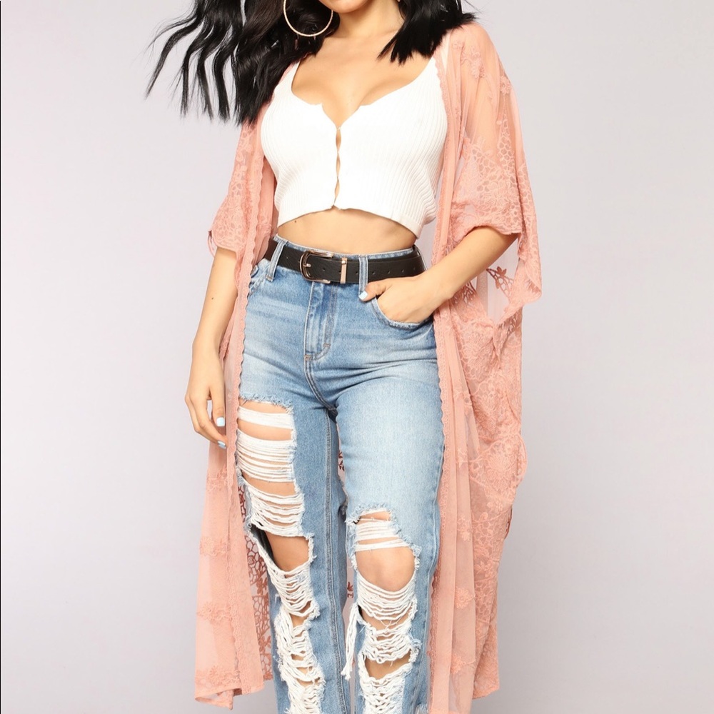 Lace kimono
